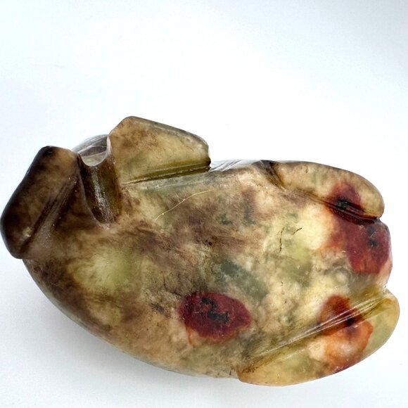 Jade Carved Mythical Beast Figurine Rustic Stone Antique 17 c ? - Picture 9 of 11